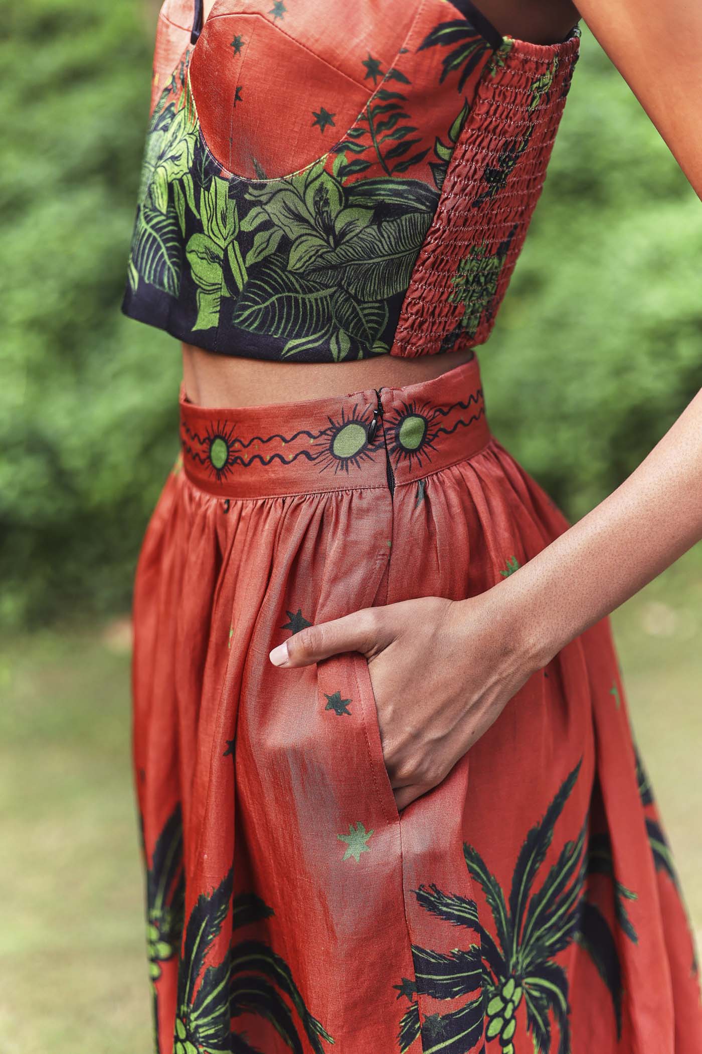 Sara Sunset Palm Skirt